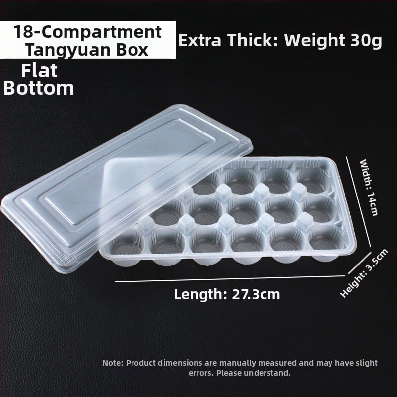 Cutie de plastic de unică folosință pentru bile mari de orez lipicioase, lucrate manual (nu este potrivită pentru microunde; imprimare logo disponibilă; procesare și personalizare prin agent; origine: China continentală)