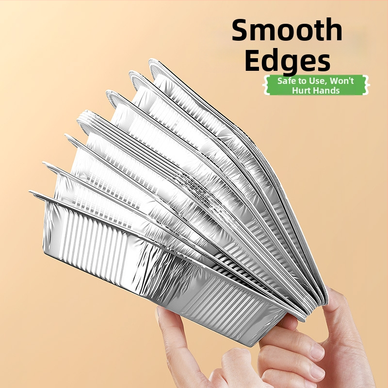 Jednorázová misa z papiera s hliníkovým fóliom – guľatá alebo štvorec, potravinárska kvalita, 10–55 kusov, 3-ročná životnosť, recyklovateľná