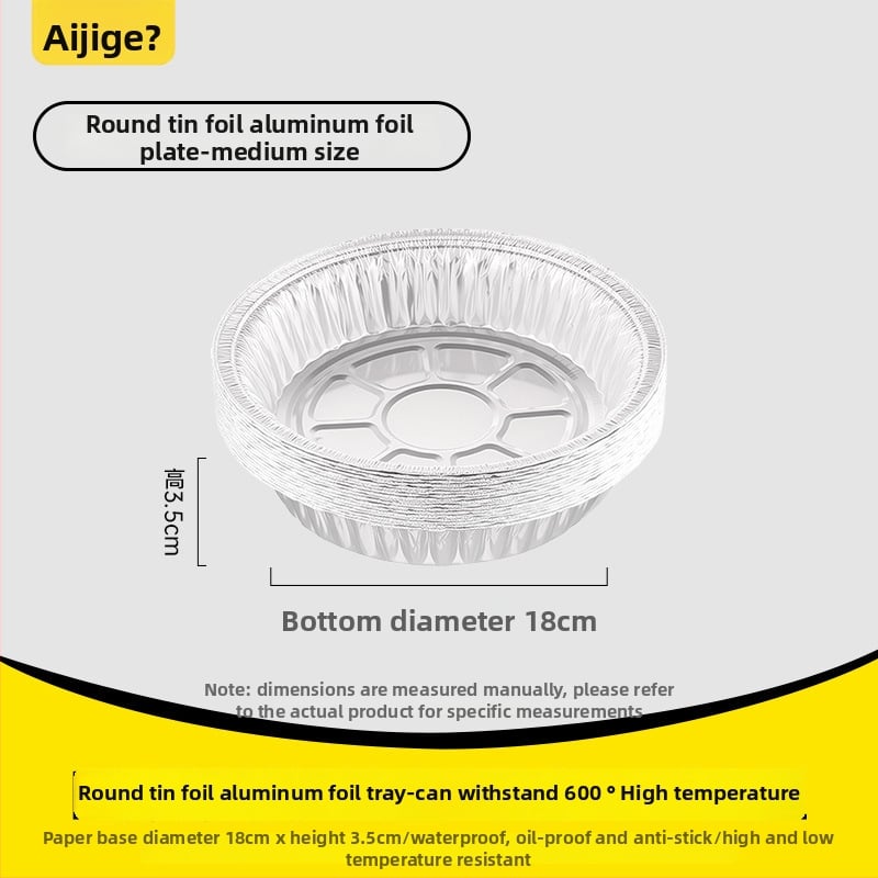 Ühekordne paberi- ja alumiiniumfooliumist taldrik – ümmargune või ristkülikukujuline, toidukvaliteet, 10–55 tükki, 3-aastane kõlblikkusaeg, taaskasutatav