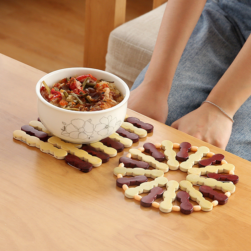 Bambus podložka za stol protiv opeklina, okrugla, podloga za zdjele i tanjure