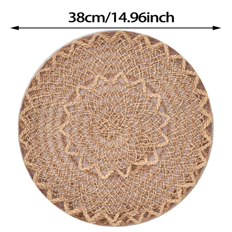 Poliészter kerek étkező alátét – mosható, hőálló, nordikus minimalist stílus