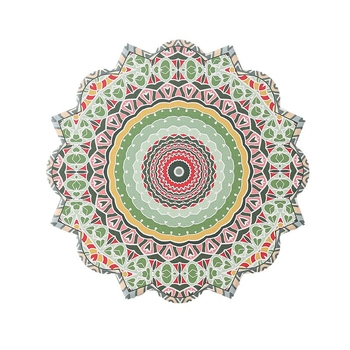 Keramički podmetač za čašu s mandala uzorkom, nepravilni oblik, klasični tradicijski stil