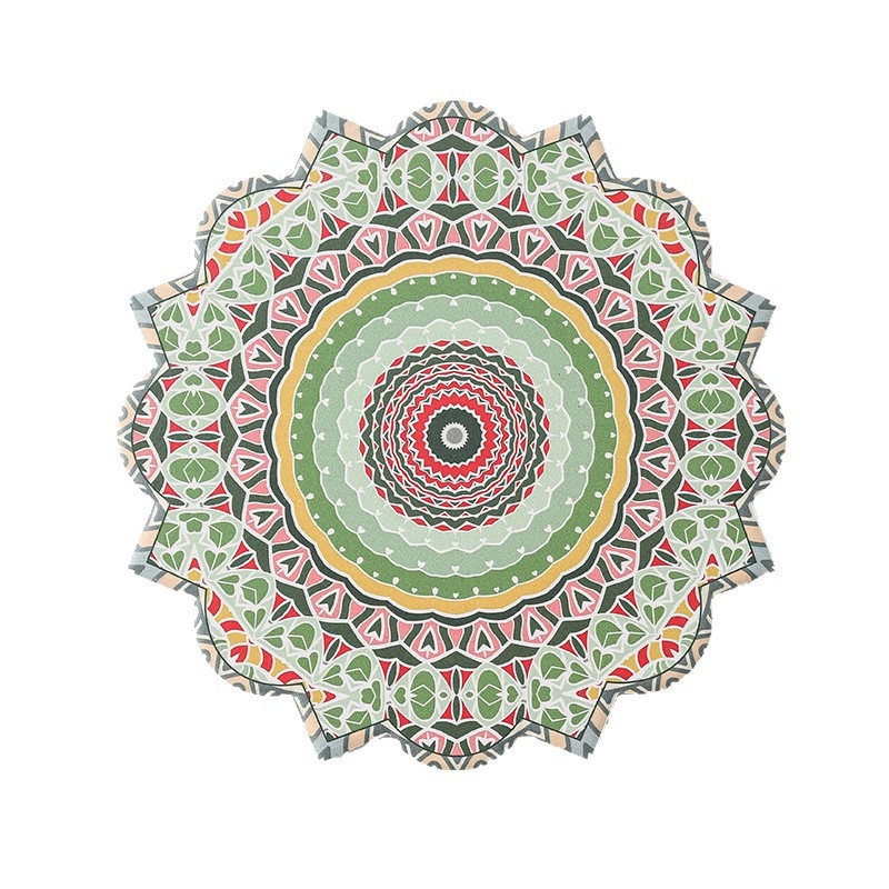 Keramički podmetač za čašu s mandala uzorkom, nepravilni oblik, klasični tradicijski stil