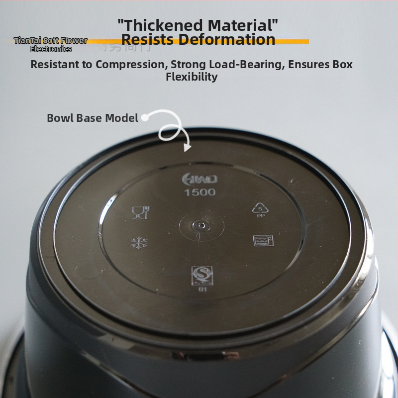 Dvojvrstvový kontajner na polievku s horným a dolným priehradkou, suché/mokré oddelenie, jednorazová misa s wonton rezancami; Plastový • Nie je vhodný do mikrovlnky • Tlač loga možná • Hrubá hmotnosť približne 8 kg