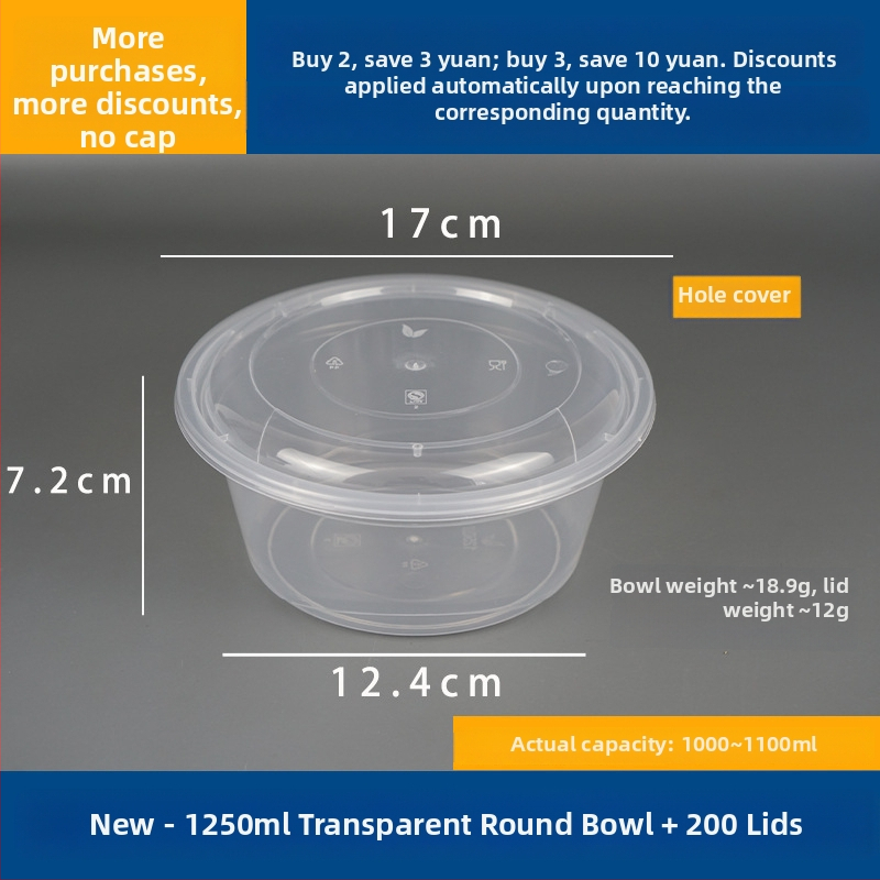 Dvojvrstvový kontajner na polievku s horným a dolným priehradkou, suché/mokré oddelenie, jednorazová misa s wonton rezancami; Plastový • Nie je vhodný do mikrovlnky • Tlač loga možná • Hrubá hmotnosť približne 8 kg