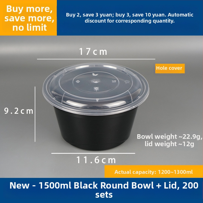 Dvojvrstvový kontajner na polievku s horným a dolným priehradkou, suché/mokré oddelenie, jednorazová misa s wonton rezancami; Plastový • Nie je vhodný do mikrovlnky • Tlač loga možná • Hrubá hmotnosť približne 8 kg