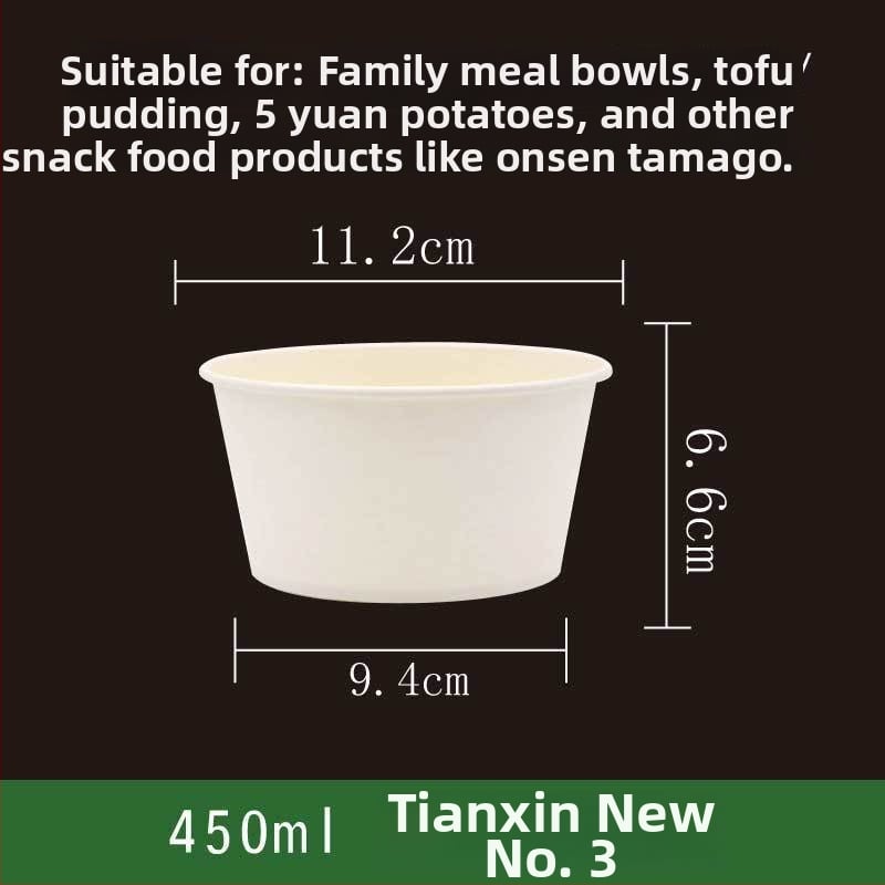 Ühekordne paberist kauss, ümmarguse kujuga, paksu materjal, sobib suppide, nuudlite ja riisi jaoks – säilivusaeg 12 kuud