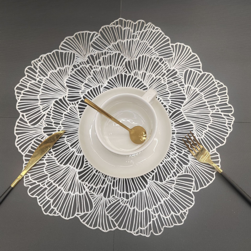 Stolni podmetač, PVC, motiv cvijeće, nepravilan oblik, skandinavski stil, premium kvaliteta