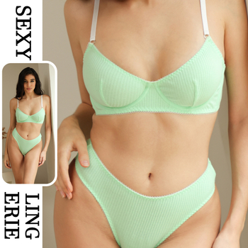 Set grudnjaka: ultra-tanki, seksi stil; 3/4 šalice, kupa bez oblika, 90–95% pamuka, prozračan