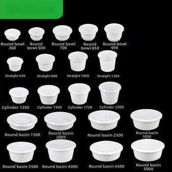 Cutie plastic pentru prânz, bol rotund de supă, design îngroșat