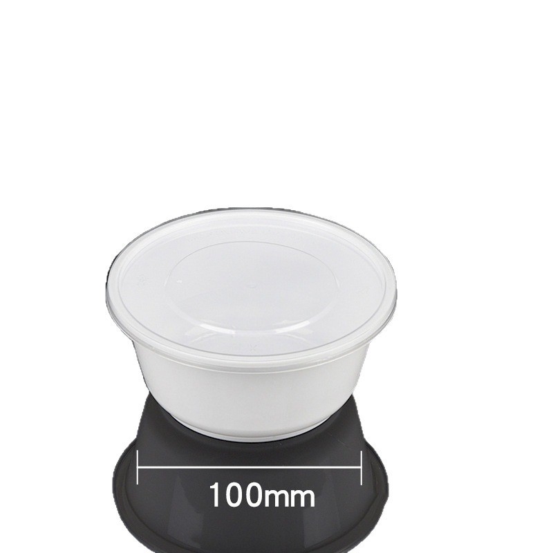 Cutie plastic pentru prânz, bol rotund de supă, design îngroșat