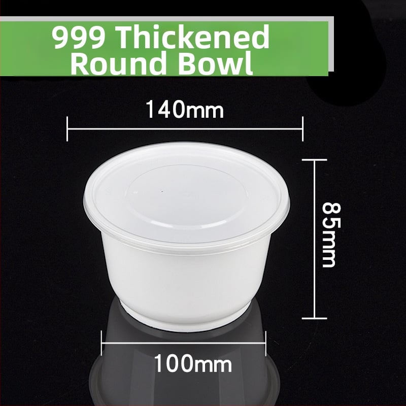 Cutie plastic pentru prânz, bol rotund de supă, design îngroșat