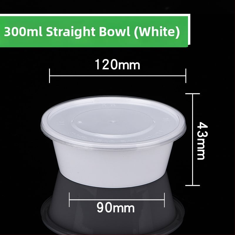 Cutie plastic pentru prânz, bol rotund de supă, design îngroșat