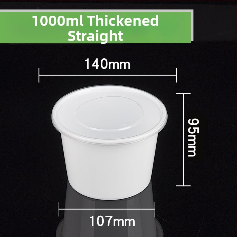 Cutie plastic pentru prânz, bol rotund de supă, design îngroșat