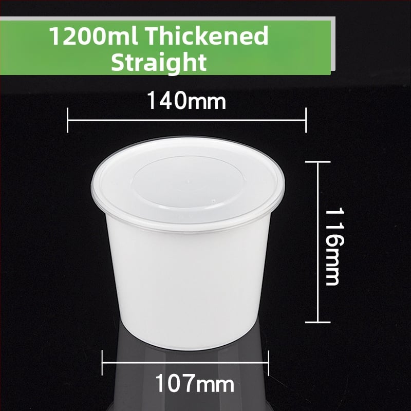 Cutie plastic pentru prânz, bol rotund de supă, design îngroșat