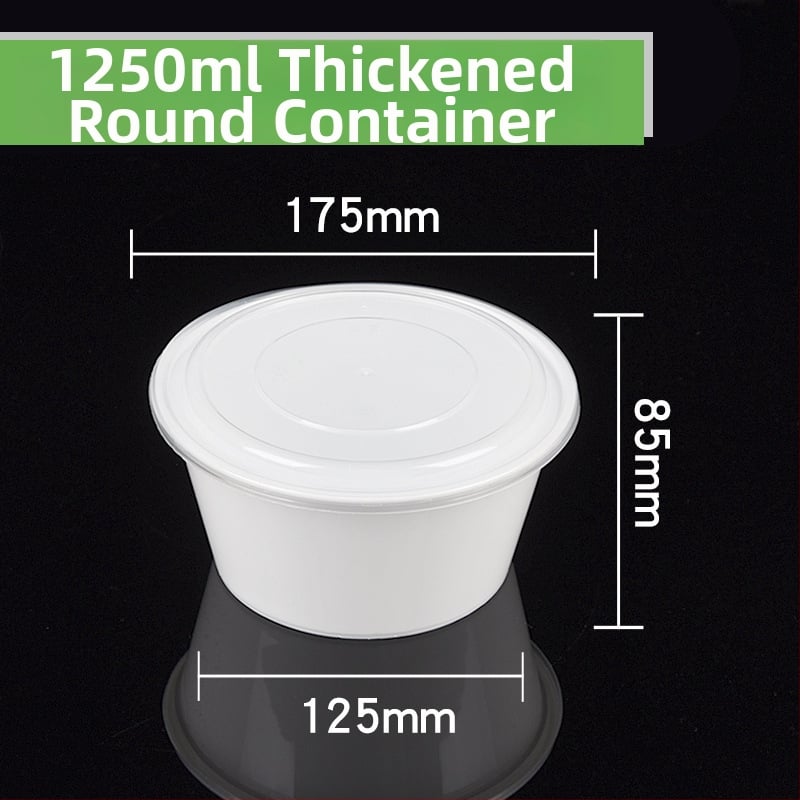 Cutie plastic pentru prânz, bol rotund de supă, design îngroșat