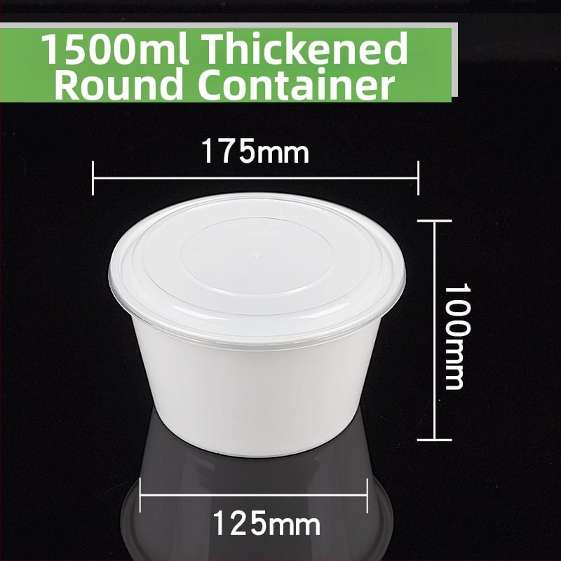 Cutie plastic pentru prânz, bol rotund de supă, design îngroșat