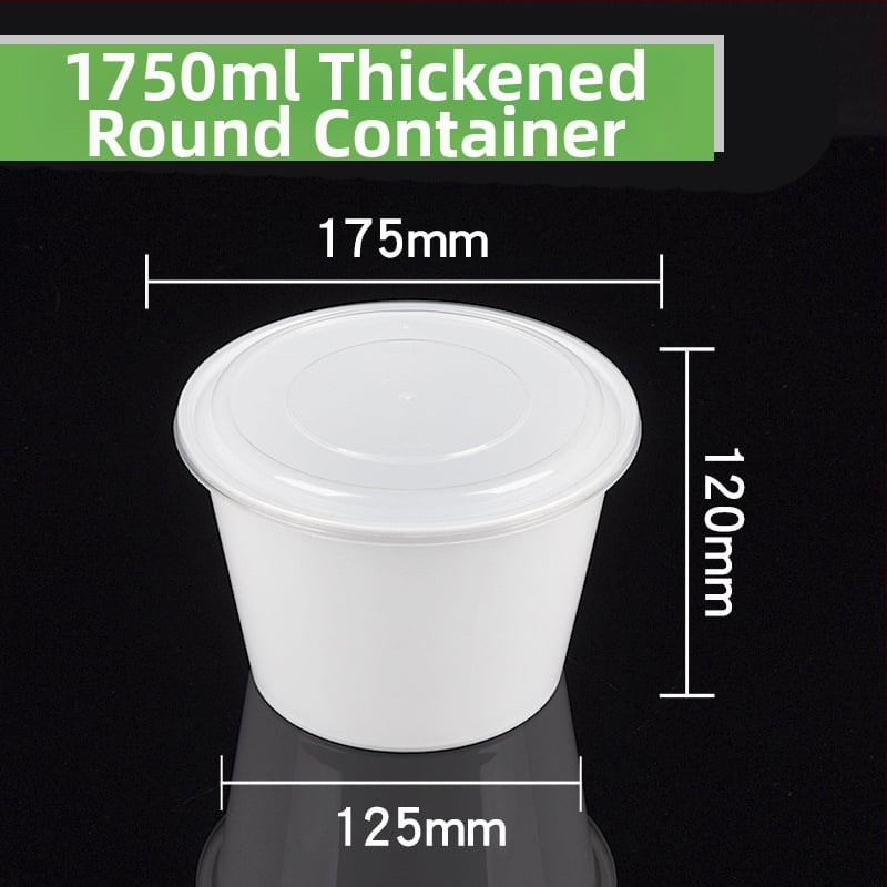 Cutie plastic pentru prânz, bol rotund de supă, design îngroșat