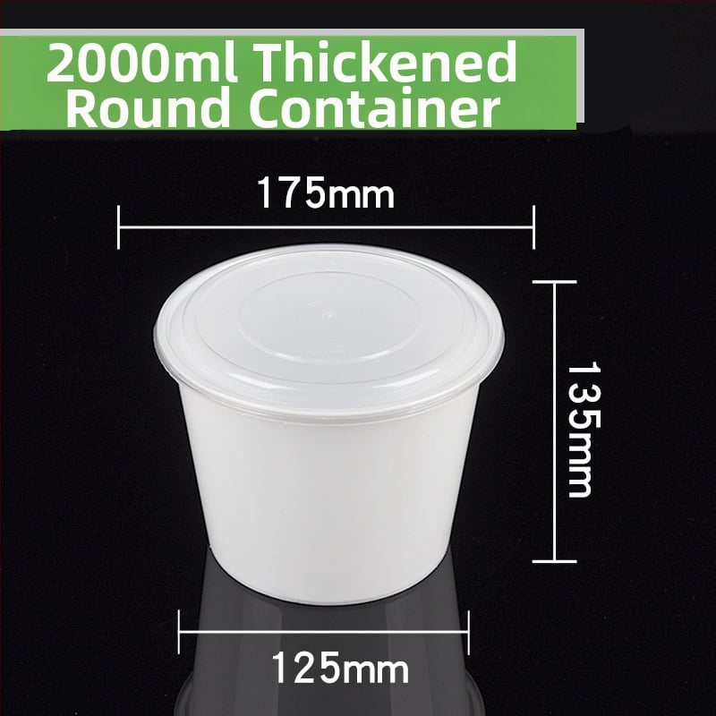 Cutie plastic pentru prânz, bol rotund de supă, design îngroșat