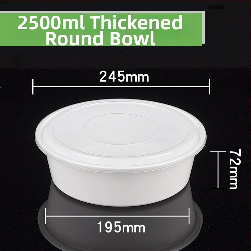 Cutie plastic pentru prânz, bol rotund de supă, design îngroșat