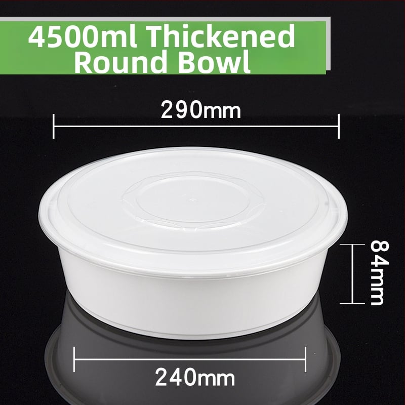 Cutie plastic pentru prânz, bol rotund de supă, design îngroșat