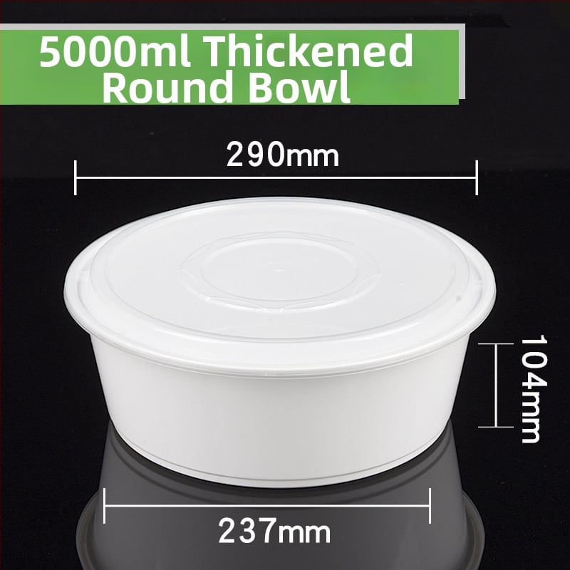 Cutie plastic pentru prânz, bol rotund de supă, design îngroșat