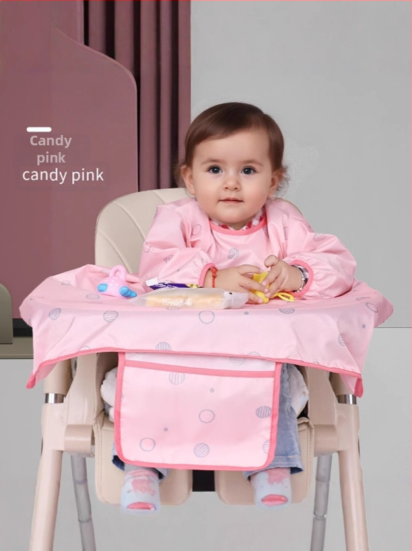 Detská zástera na jedlo s dlhými rukávmi, nepremokavá, unisex, materiál: acetátové vlákno