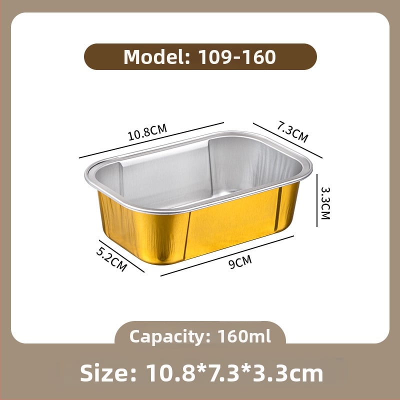 Cutie unică din folie de aluminiu pentru take-out, imprimare logo disponibilă, nu este compatibilă cu cuptorul cu microunde, non-biodegradabilă