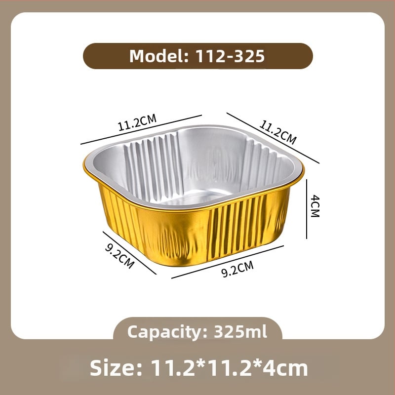 Cutie unică din folie de aluminiu pentru take-out, imprimare logo disponibilă, nu este compatibilă cu cuptorul cu microunde, non-biodegradabilă