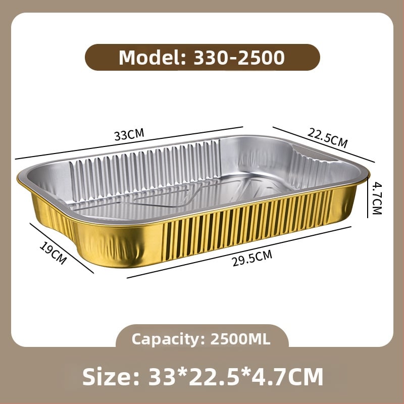 Cutie unică din folie de aluminiu pentru take-out, imprimare logo disponibilă, nu este compatibilă cu cuptorul cu microunde, non-biodegradabilă