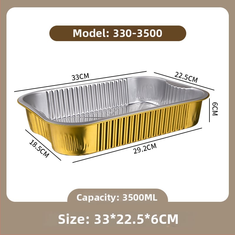 Cutie unică din folie de aluminiu pentru take-out, imprimare logo disponibilă, nu este compatibilă cu cuptorul cu microunde, non-biodegradabilă
