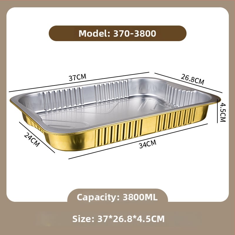 Cutie unică din folie de aluminiu pentru take-out, imprimare logo disponibilă, nu este compatibilă cu cuptorul cu microunde, non-biodegradabilă