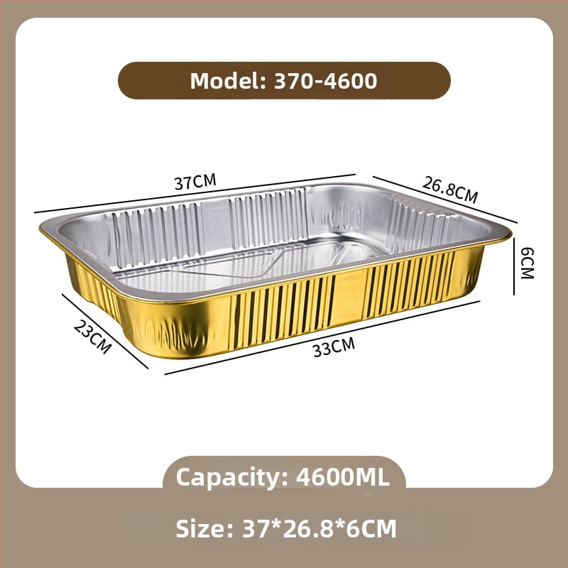 Cutie unică din folie de aluminiu pentru take-out, imprimare logo disponibilă, nu este compatibilă cu cuptorul cu microunde, non-biodegradabilă