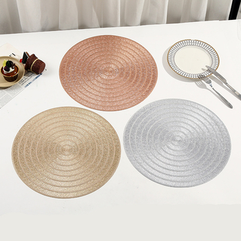 Jiuyuan Silk PVC podmetač za stol, minimalistički dizajn, kružni/nepravilni oblik, premium hotelska izolacijska protuklizna podmetač, kreativan dizajn