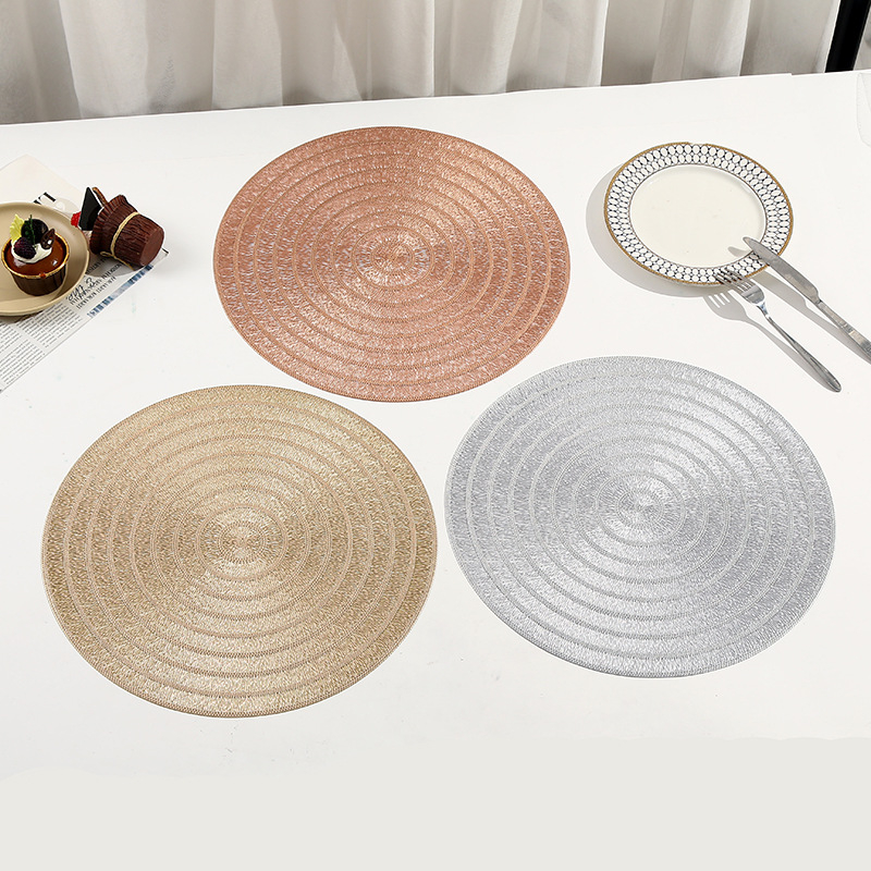 Jiuyuan Silk PVC podmetač za stol, minimalistički dizajn, kružni/nepravilni oblik, premium hotelska izolacijska protuklizna podmetač, kreativan dizajn