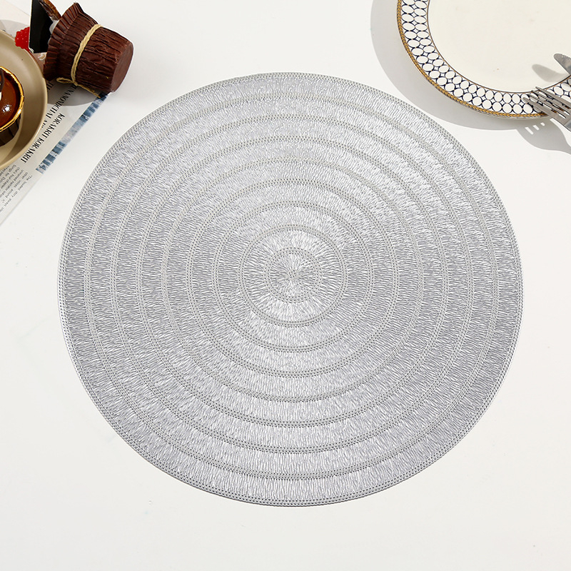 Jiuyuan Silk PVC podmetač za stol, minimalistički dizajn, kružni/nepravilni oblik, premium hotelska izolacijska protuklizna podmetač, kreativan dizajn