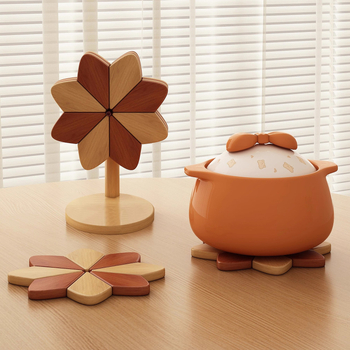 Tăviță izolatoare din lemn pentru cești și farfurii — formă neregulată, stil modern minimalist, biodegradabil, lansat în primăvara 2020