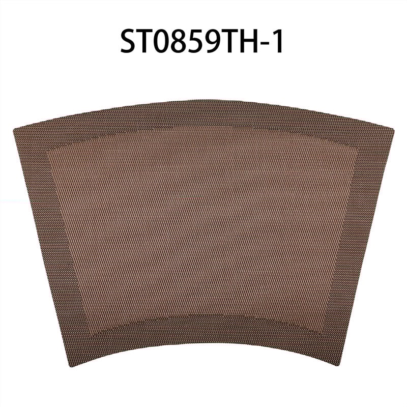 Placă rotundă pentru masă în formă de ventilator, material PVC, culoare solidă, formă neregulată, stil modern minimalist, non-biodegradabil