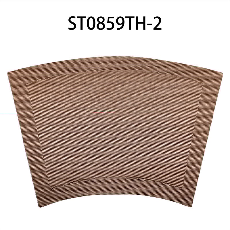 Placă rotundă pentru masă în formă de ventilator, material PVC, culoare solidă, formă neregulată, stil modern minimalist, non-biodegradabil