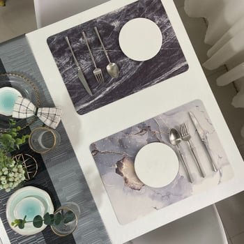 Covoraș din piele pentru masă cu model floral, pătrat, stil Nordic, marcă Lai Cai