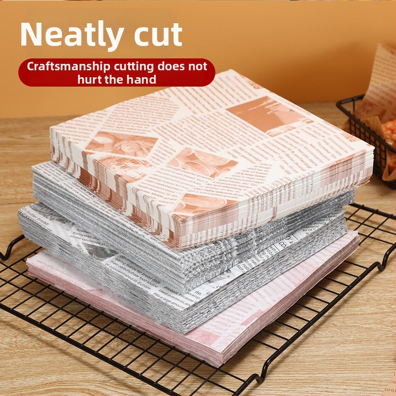 Хартия за печене против мазнини за пържени закуски и подложки за хлебни чинии, абсорбираща мазнини, материал: копринено цвете, стил: универсален