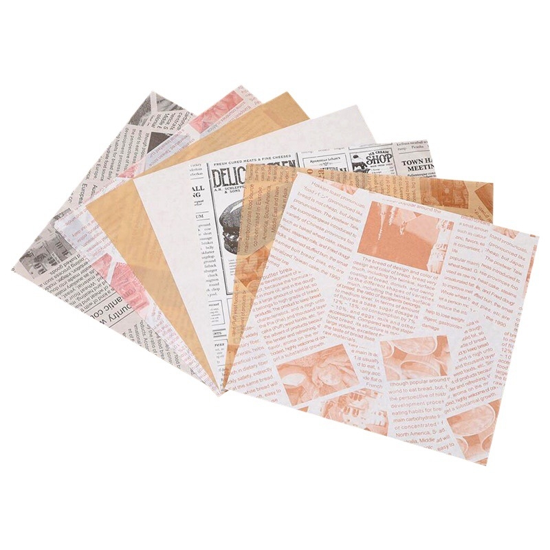 Хартия за печене против мазнини за пържени закуски и подложки за хлебни чинии, абсорбираща мазнини, материал: копринено цвете, стил: универсален