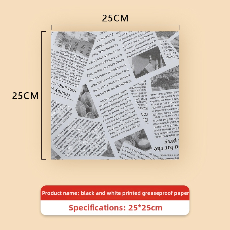 Хартия за печене против мазнини за пържени закуски и подложки за хлебни чинии, абсорбираща мазнини, материал: копринено цвете, стил: универсален