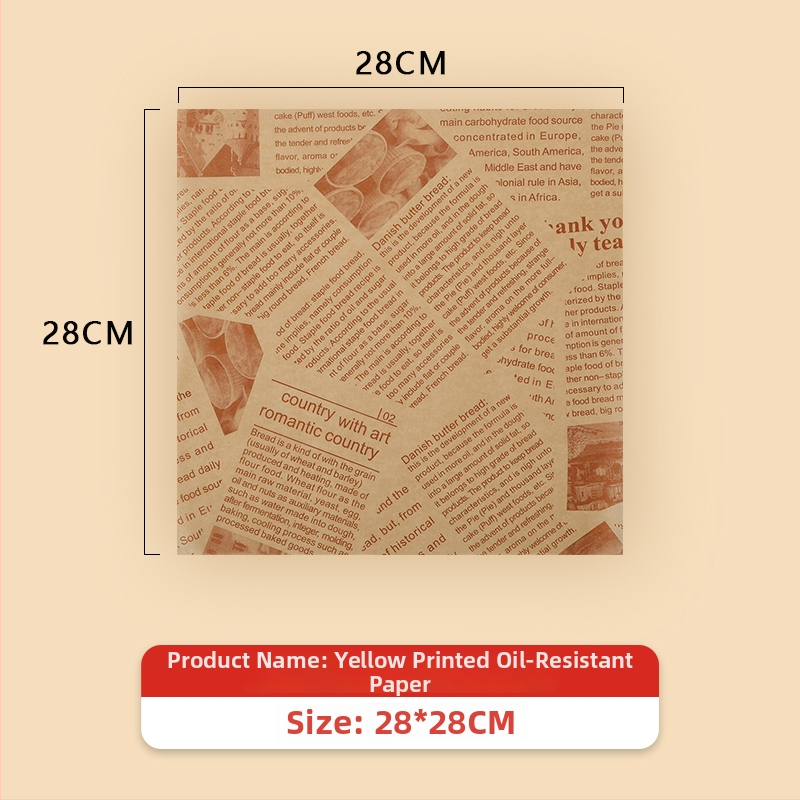 Хартия за печене против мазнини за пържени закуски и подложки за хлебни чинии, абсорбираща мазнини, материал: копринено цвете, стил: универсален