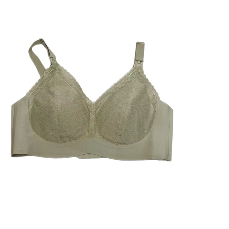 Bežični grudnjak za dojenje s prednjim zatvaranjem, Bandeau stil, odvojive dvostruke naramenice, velike košarice, ljetni model