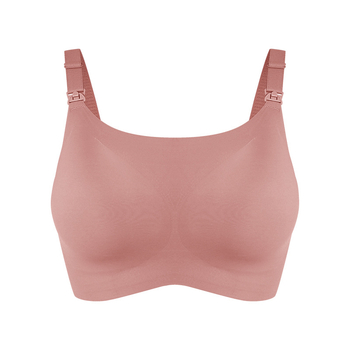 Sutien de maternitate fără bretele pentru alăptare, cu cupă completă, fără cusături, cu cupă modelată subțire, închidere în spate cu trei rânduri