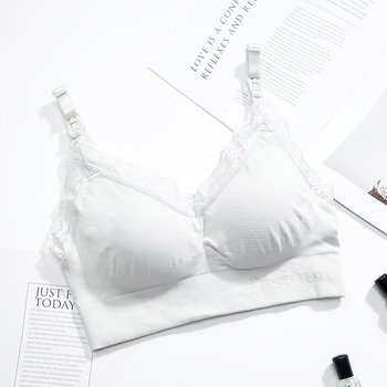 Σουτιέν θηλασμού χωρίς ραφές, με αποσπώμενες διπλές τιράντες, λεπτά καλουπωμένα cups, δαντελέν σχέδιο, χωρίς σύρμα