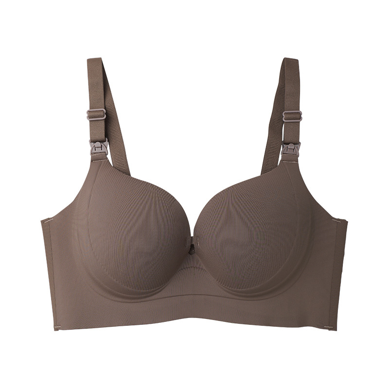 Sutien za dojenje tijekom trudnoće i postporođajnog razdoblja, tanki oblikovani košarice, bez žice, bočni dizajn protiv curenja, materijal Nylon/Poliamid, stražnje kopče s četiri reda kukica i očiju