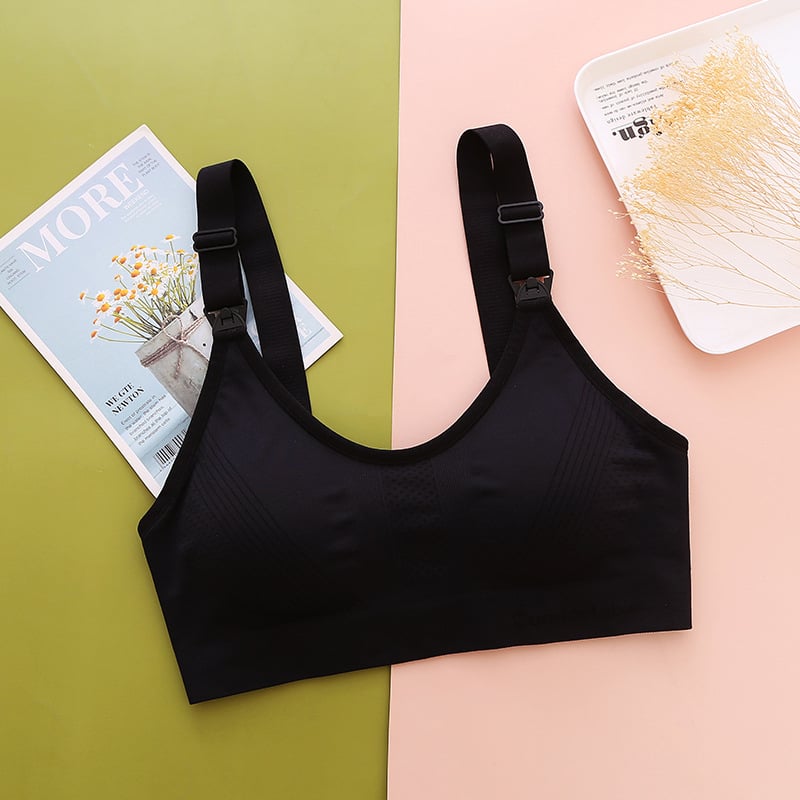 Sutien matern pentru alăptare cu push-up, anti-cădere, suport pentru alăptare, design dintr-un piesă, material nylon, cupe subțiri, închidere spate cu patru rânduri