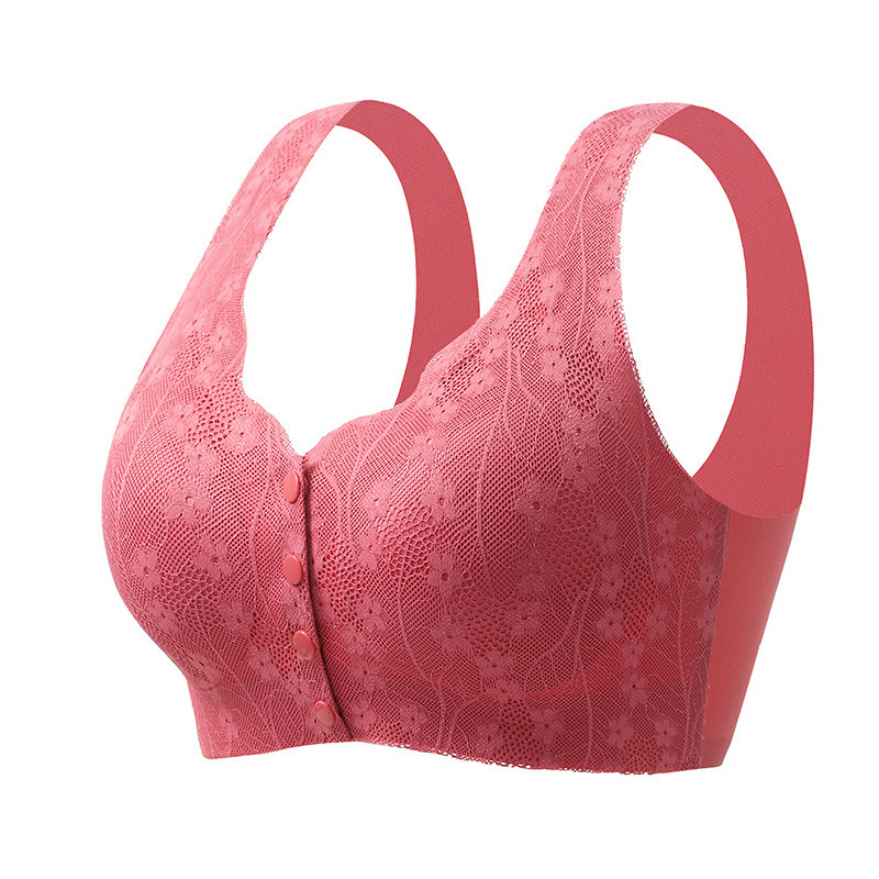 Sutien de alăptare cu închidere frontală, design cu nasture deschis, fără fir, cupe subțiri, postpartum